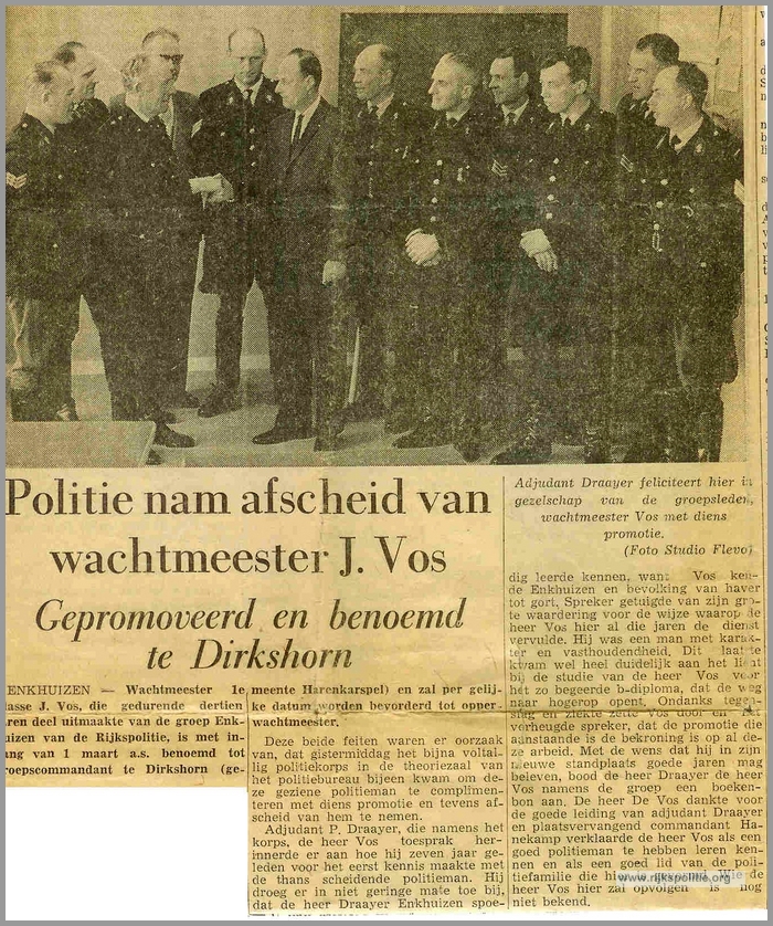 RPG Enkhuizen 1960 1970 CD 65 promotie Vos 010365(7V)