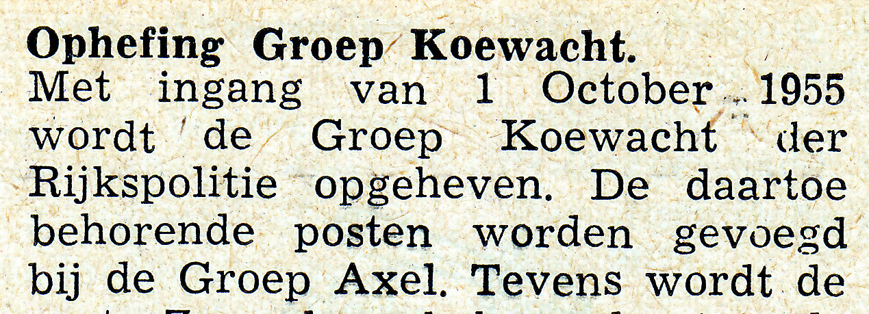 GRP Koewacht opheffing